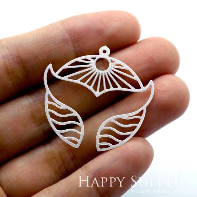 Stainless Steel Jewelry Charms, Circle Stainless Steel Earring Charms, Stainless Steel Silver Jewelry Pendants, Stainless Steel Silver Jewelry Findings, Stainless Steel Pendants Jewelry Wholesale (SSD1398)