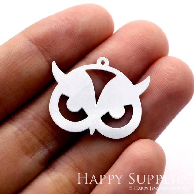 Stainless Steel Jewelry Charms, Owl Stainless Steel Earring Charms, Stainless Steel Silver Jewelry Pendants, Stainless Steel Silver Jewelry Findings, Stainless Steel Pendants Jewelry Wholesale (SSD1280)