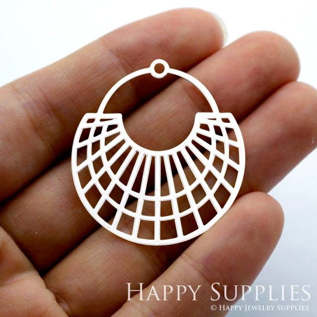 Stainless Steel Jewelry Charms, Fan Stainless Steel Earring Charms, Stainless Steel Silver Jewelry Pendants, Stainless Steel Silver Jewelry Findings, Stainless Steel Pendants Jewelry Wholesale (SSD1431)