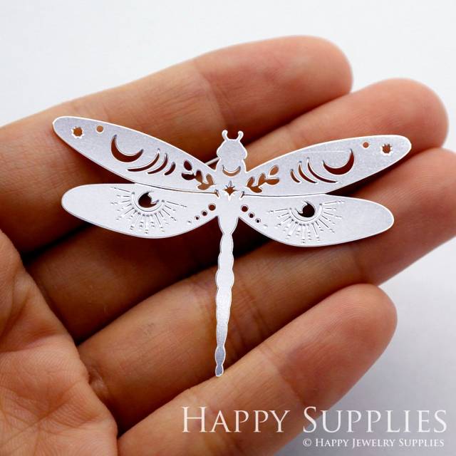 Stainless Steel Jewelry Charms, Dragonfly Stainless Steel Earring Charms, Stainless Steel Silver Jewelry Pendants, Stainless Steel Silver Jewelry Findings, Stainless Steel Pendants Jewelry Wholesale (SSD1482)