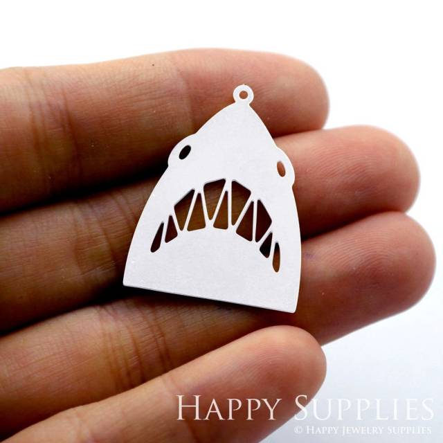 Stainless Steel Jewelry Charms, Shark Stainless Steel Earring Charms, Stainless Steel Silver Jewelry Pendants, Stainless Steel Silver Jewelry Findings, Stainless Steel Pendants Jewelry Wholesale (SSD1458)