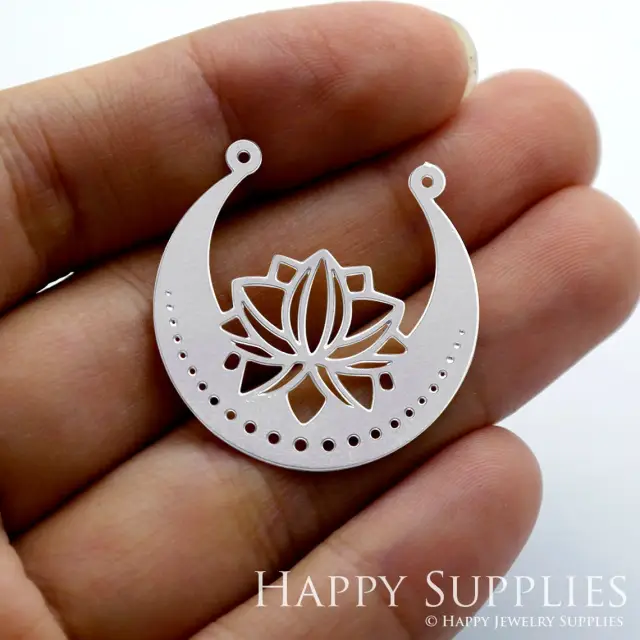 Stainless Steel Jewelry Charms, Moon Stainless Steel Earring Charms, Stainless Steel Silver Jewelry Pendants, Stainless Steel Silver Jewelry Findings, Stainless Steel Pendants Jewelry Wholesale (SSD1396)
