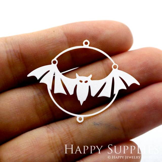 Stainless Steel Jewelry Charms, Bat Stainless Steel Earring Charms, Stainless Steel Silver Jewelry Pendants, Stainless Steel Silver Jewelry Findings, Stainless Steel Pendants Jewelry Wholesale (SSD1453)