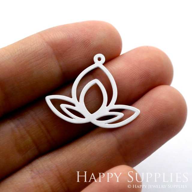 Stainless Steel Jewelry Charms, Lotus Leaf Stainless Steel Earring Charms, Stainless Steel Silver Jewelry Pendants, Stainless Steel Silver Jewelry Findings, Stainless Steel Pendants Jewelry Wholesale (SSD1267)
