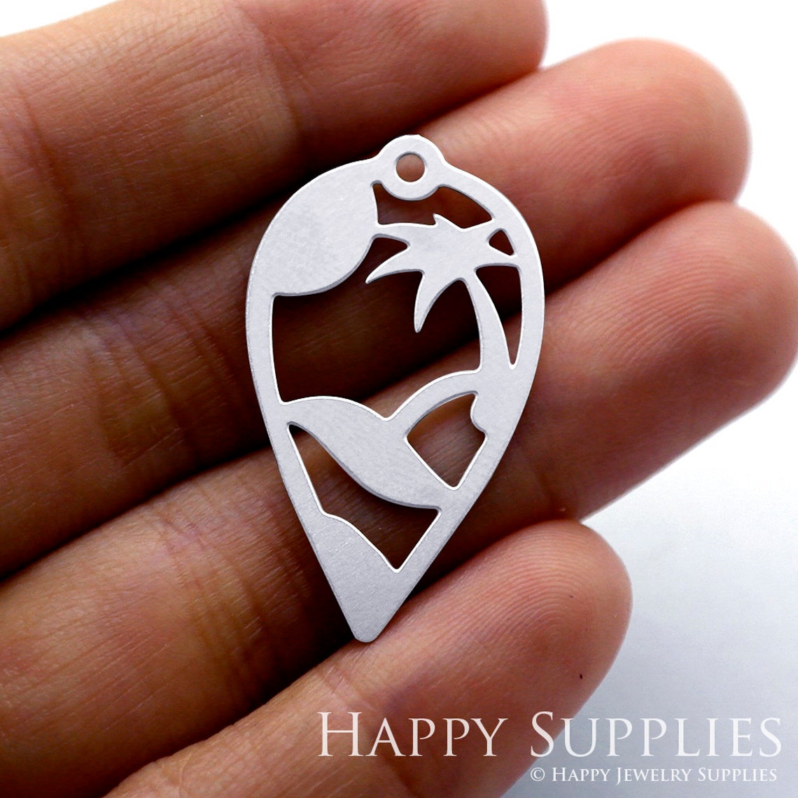 Stainless Steel Jewelry Charms, Drop Stainless Steel Earring Charms, Stainless Steel Silver Jewelry Pendants, Stainless Steel Silver Jewelry Findings, Stainless Steel Pendants Jewelry Wholesale (SSD1277)