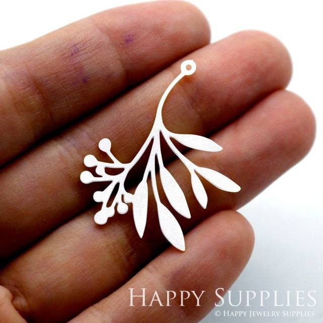 Stainless Steel Jewelry Charms, Leaves Stainless Steel Earring Charms, Stainless Steel Silver Jewelry Pendants, Stainless Steel Silver Jewelry Findings, Stainless Steel Pendants Jewelry Wholesale (SSD1537)