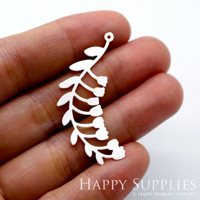 Stainless Steel Jewelry Charms, Leaves Stainless Steel Earring Charms, Stainless Steel Silver Jewelry Pendants, Stainless Steel Silver Jewelry Findings, Stainless Steel Pendants Jewelry Wholesale (SSD1550)