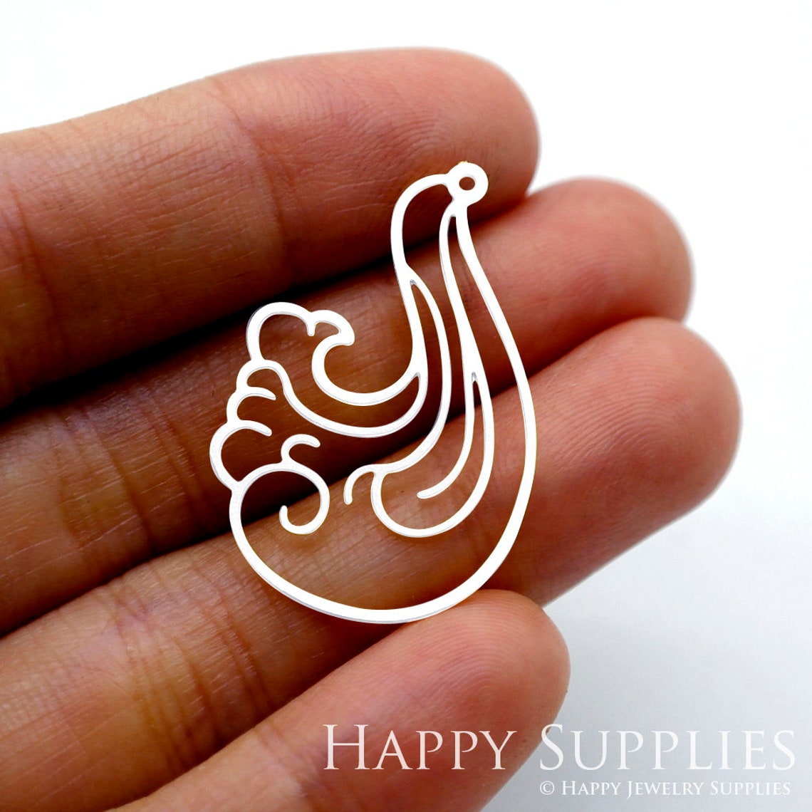 Stainless Steel Jewelry Charms, Billow Stainless Steel Earring Charms, Stainless Steel Silver Jewelry Pendants, Stainless Steel Silver Jewelry Findings, Stainless Steel Pendants Jewelry Wholesale (SSD1558)