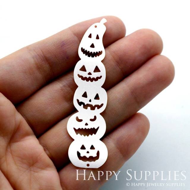 Stainless Steel Jewelry Charms, Pumpkin Stainless Steel Earring Charms, Stainless Steel Silver Jewelry Pendants, Stainless Steel Silver Jewelry Findings, Stainless Steel Pendants Jewelry Wholesale (SSD1526)