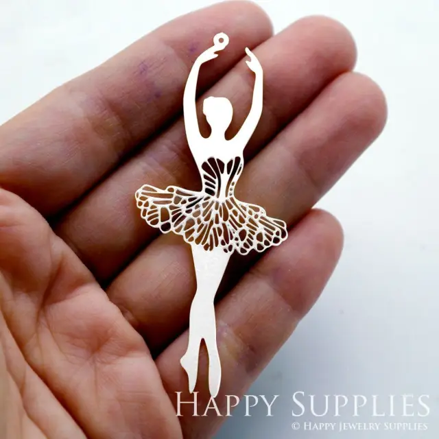 Stainless Steel Jewelry Charms, Ballet Stainless Steel Earring Charms, Stainless Steel Silver Jewelry Pendants, Stainless Steel Silver Jewelry Findings, Stainless Steel Pendants Jewelry Wholesale (SSD1523)