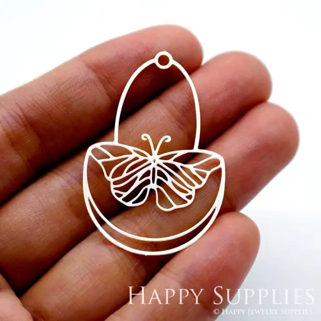 Stainless Steel Jewelry Charms, Butterfly Stainless Steel Earring Charms, Stainless Steel Silver Jewelry Pendants, Stainless Steel Silver Jewelry Findings, Stainless Steel Pendants Jewelry Wholesale (SSD1545)
