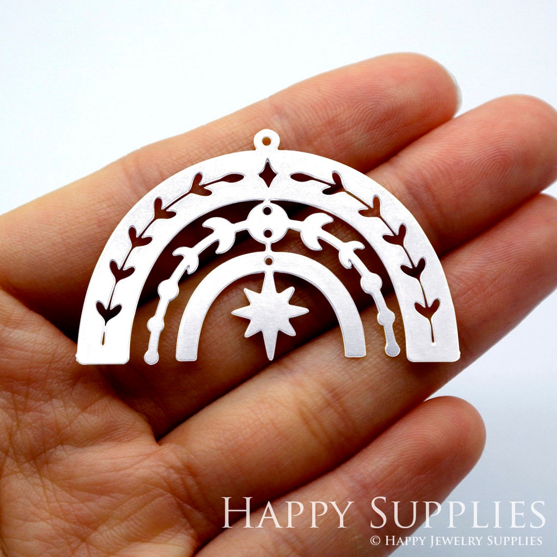 Stainless Steel Jewelry Charms, Star Stainless Steel Earring Charms, Stainless Steel Silver Jewelry Pendants, Stainless Steel Silver Jewelry Findings, Stainless Steel Pendants Jewelry Wholesale (SSD1626)