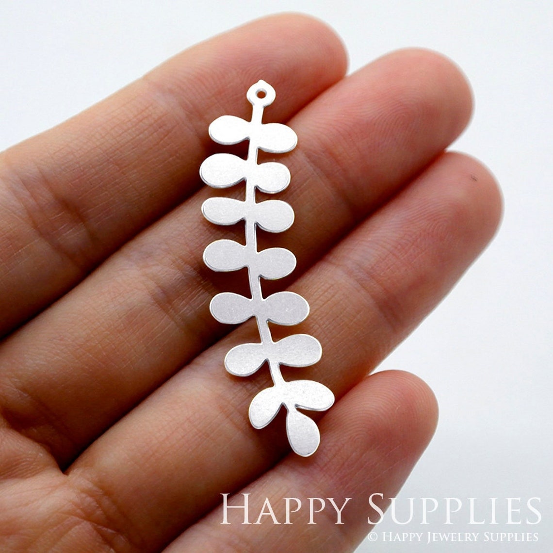 Stainless Steel Jewelry Charms, Leaf Stainless Steel Earring Charms, Stainless Steel Silver Jewelry Pendants, Stainless Steel Silver Jewelry Findings, Stainless Steel Pendants Jewelry Wholesale (SSD1588)