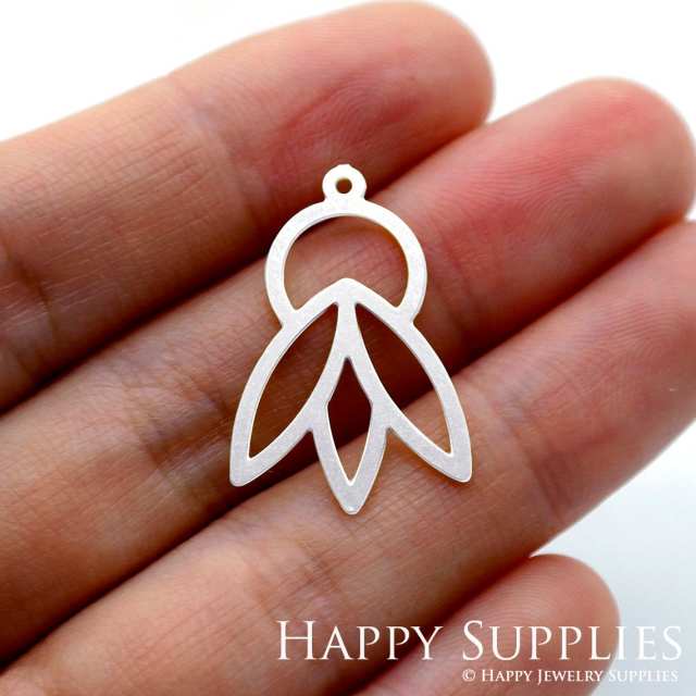 Stainless Steel Jewelry Charms, Leaves Stainless Steel Earring Charms, Stainless Steel Silver Jewelry Pendants, Stainless Steel Silver Jewelry Findings, Stainless Steel Pendants Jewelry Wholesale (SSD1602)