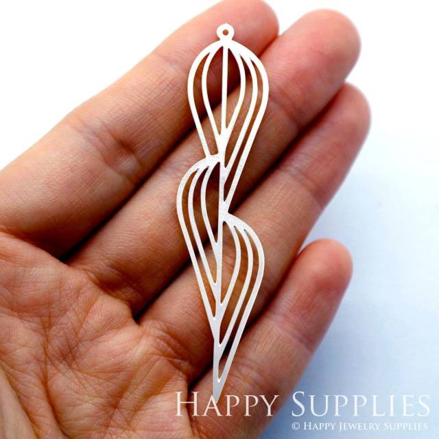 Stainless Steel Jewelry Charms, Leaf Stainless Steel Earring Charms, Stainless Steel Silver Jewelry Pendants, Stainless Steel Silver Jewelry Findings, Stainless Steel Pendants Jewelry Wholesale (SSD1608)