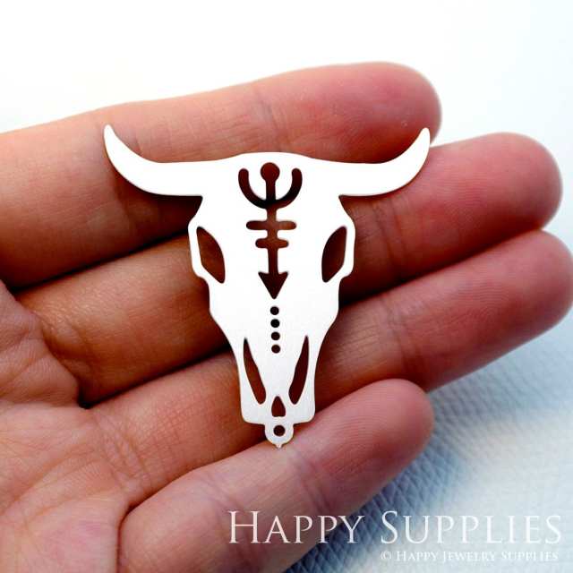 Stainless Steel Jewelry Charms, Cow Stainless Steel Earring Charms, Stainless Steel Silver Jewelry Pendants, Stainless Steel Silver Jewelry Findings, Stainless Steel Pendants Jewelry Wholesale (SSD1662)