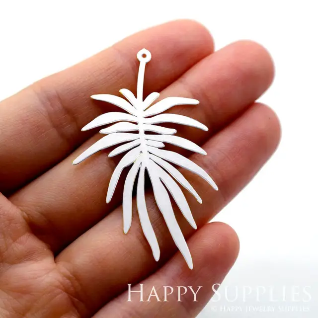 Stainless Steel Jewelry Charms, Leaves Stainless Steel Earring Charms, Stainless Steel Silver Jewelry Pendants, Stainless Steel Silver Jewelry Findings, Stainless Steel Pendants Jewelry Wholesale (SSD1596)