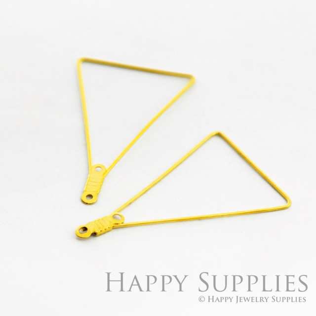 Brass Jewelry Charms, Triangle Raw Brass Earring Charms, Brass Jewelry Pendants, Raw Brass Jewelry Findings, Brass Pendants Jewelry Wholesale (NZG24)