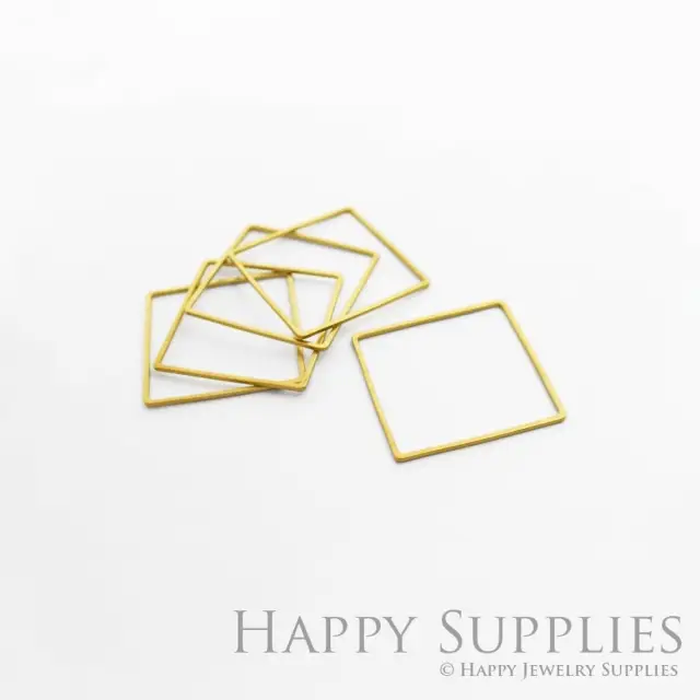 Brass Jewelry Charms, Square Raw Brass Earring Charms, Brass Jewelry Pendants, Raw Brass Jewelry Findings, Brass Pendants Jewelry Wholesale (NZG55)