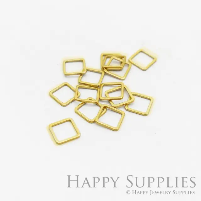 Brass Jewelry Charms, Square Raw Brass Earring Charms, Brass Jewelry Pendants, Raw Brass Jewelry Findings, Brass Pendants Jewelry Wholesale (NZG55)