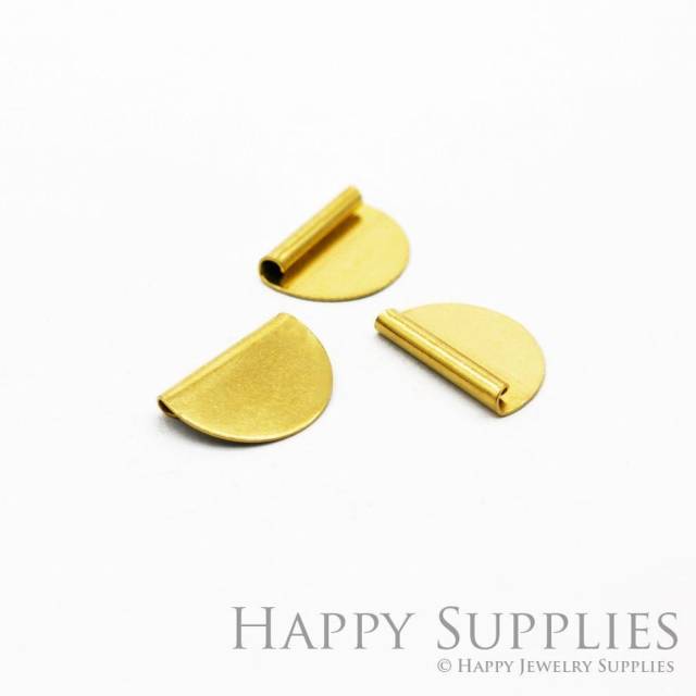 Brass Jewelry Charms, Semi-Circle Raw Brass Earring Charms, Brass Jewelry Pendants, Raw Brass Jewelry Findings, Brass Pendants Jewelry Wholesale (NZG90)