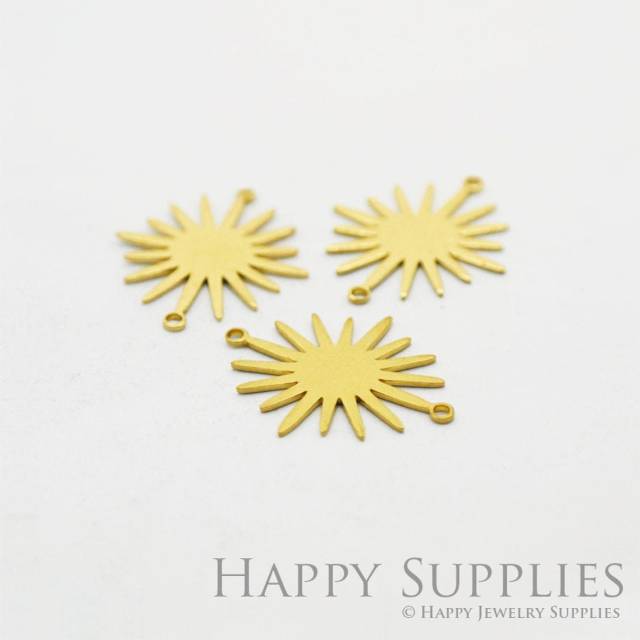 Brass Jewelry Charms, Sunflower Raw Brass Earring Charms, Brass Jewelry Pendants, Raw Brass Jewelry Findings, Brass Pendants Jewelry Wholesale (NZG138-B)