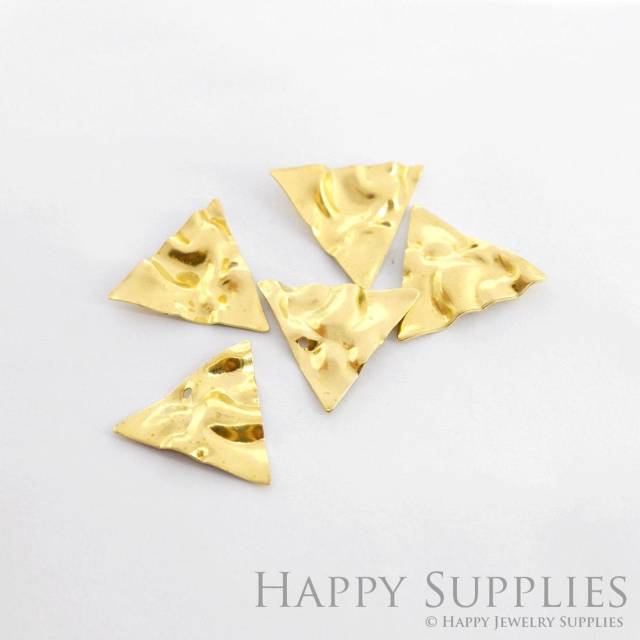 Brass Jewelry Charms, Triangle Raw Brass Earring Charms, Brass Jewelry Pendants, Raw Brass Jewelry Findings, Brass Pendants Jewelry Wholesale (NZG126)