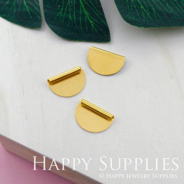 Brass Jewelry Charms, Semi-Circle Raw Brass Earring Charms, Brass Jewelry Pendants, Raw Brass Jewelry Findings, Brass Pendants Jewelry Wholesale (NZG131)