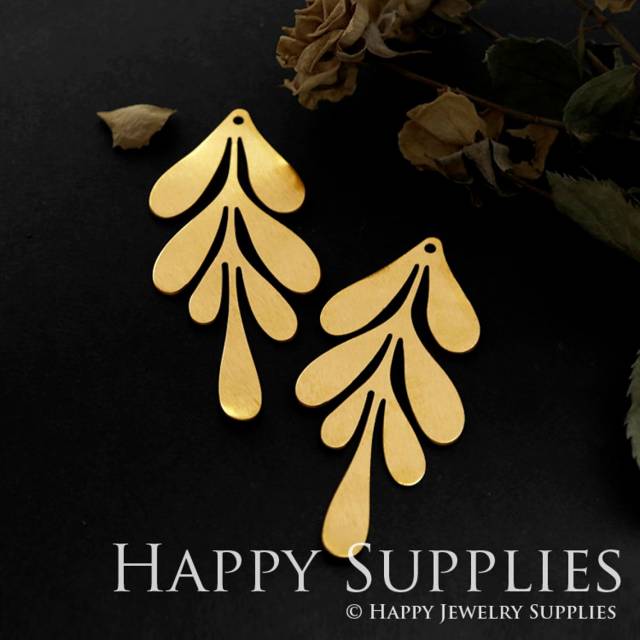 Brass Jewelry Charms,  Leaf  Raw Brass Earring Charms, Brass Jewelry Pendants, Raw Brass Jewelry Findings, Brass Pendants Jewelry Wholesale (NZG143)