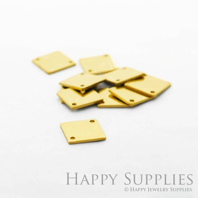 Brass Jewelry Charms,  Square Raw Brass Earring Charms, Brass Jewelry Pendants, Raw Brass Jewelry Findings, Brass Pendants Jewelry Wholesale (NZG67)