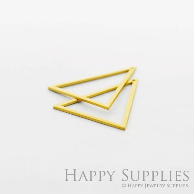 Brass Jewelry Charms,  Triangle Raw Brass Earring Charms, Brass Jewelry Pendants, Raw Brass Jewelry Findings, Brass Pendants Jewelry Wholesale (NZG60)