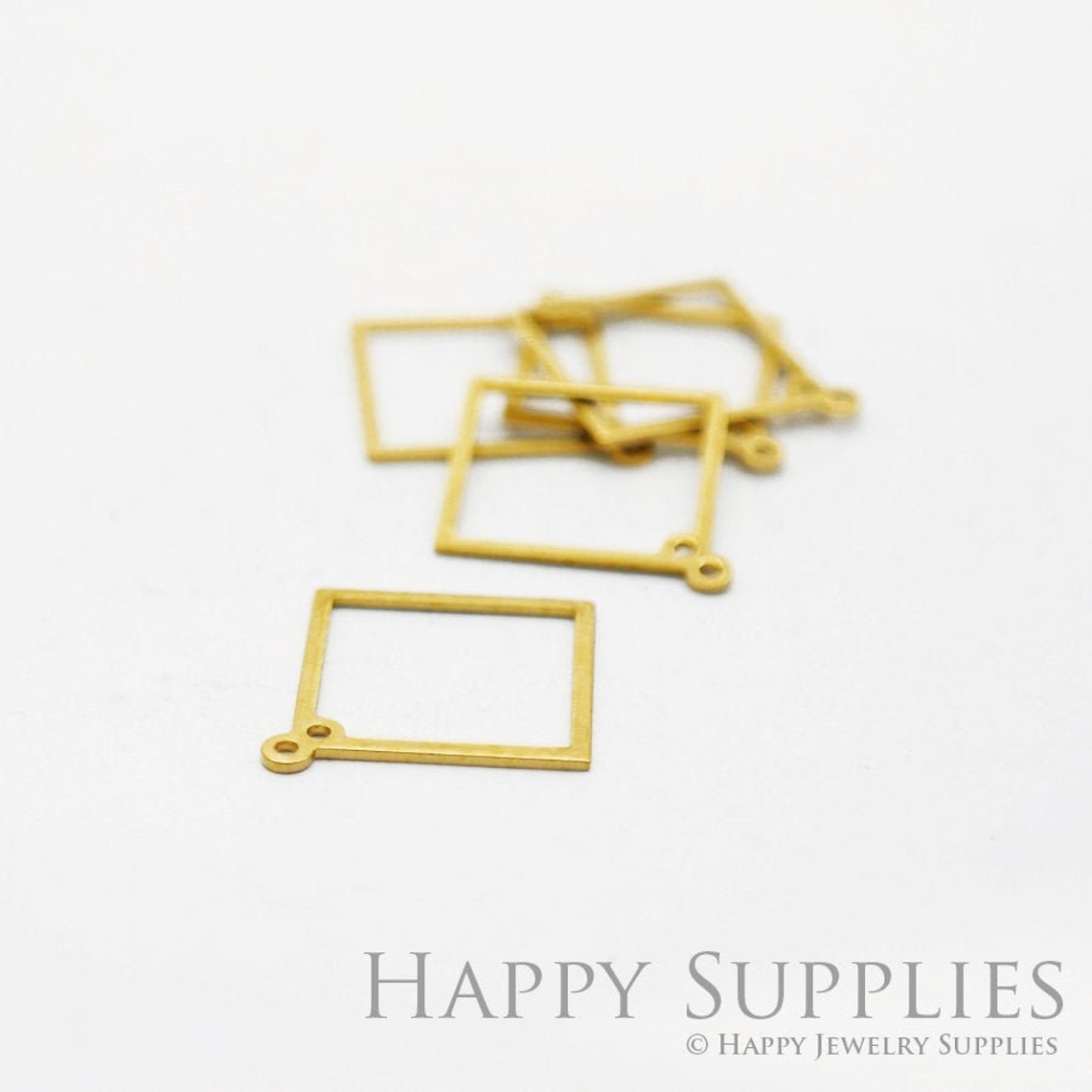 Brass Jewelry Charms,   Square Raw Brass Earring Charms, Brass Jewelry Pendants, Raw Brass Jewelry Findings, Brass Pendants Jewelry Wholesale (NZG76)