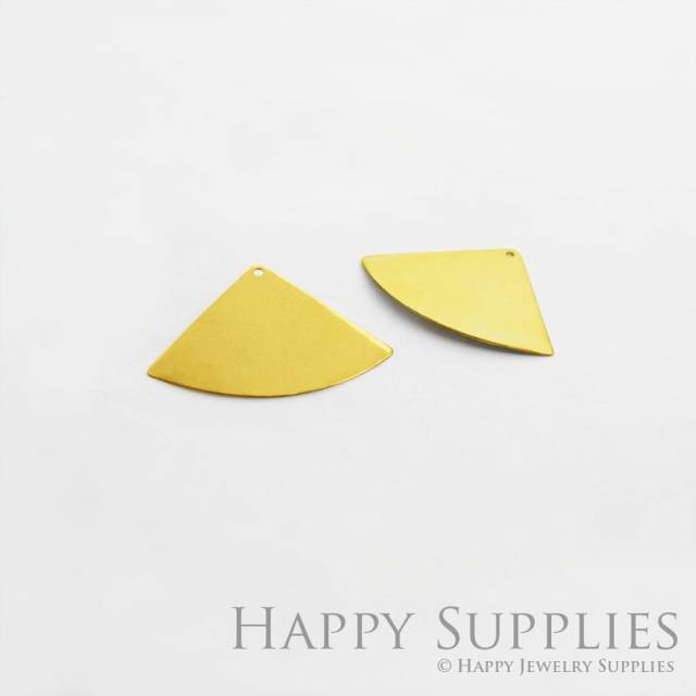 Brass Jewelry Charms,   Fan Raw Brass Earring Charms, Brass Jewelry Pendants, Raw Brass Jewelry Findings, Brass Pendants Jewelry Wholesale (NZG71)