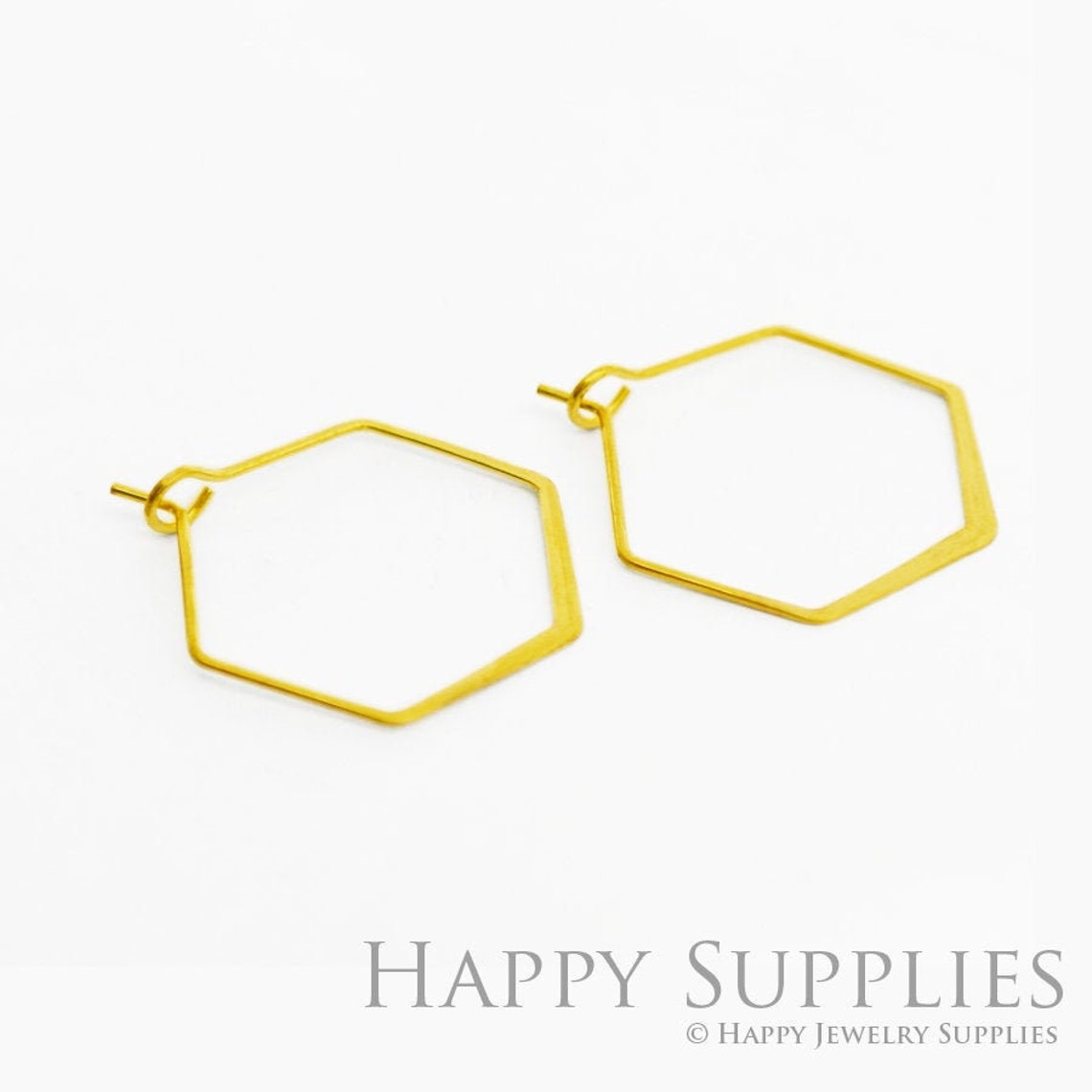 Brass Jewelry Charms, Hexagon Raw Brass Earring Charms, Brass Jewelry Pendants, Raw Brass Jewelry Findings, Brass Pendants Jewelry Wholesale (NZG157-B)