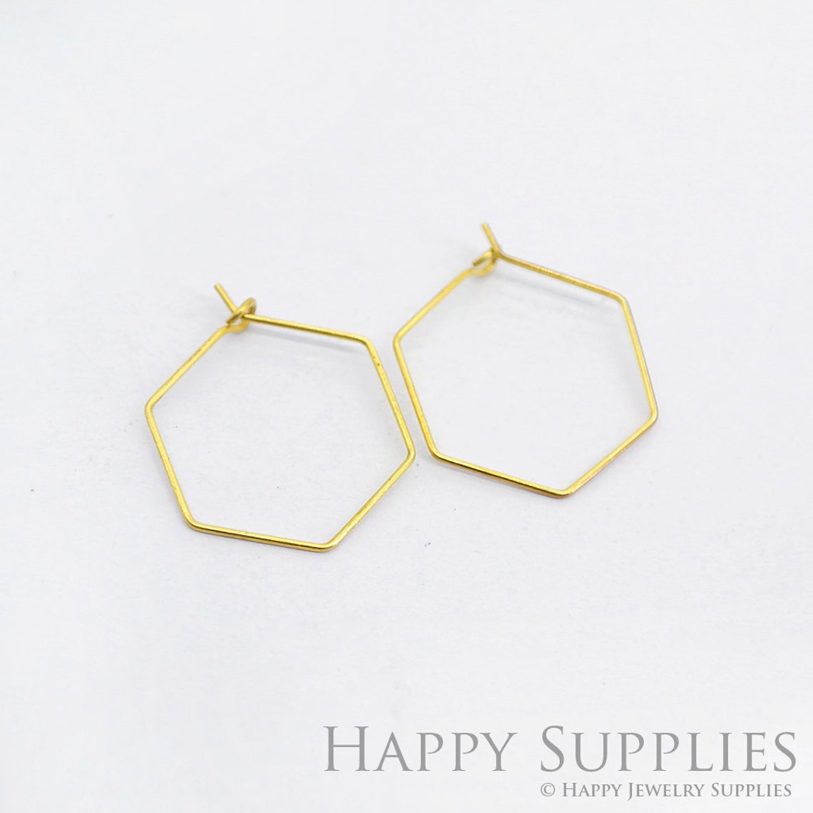Brass Jewelry Charms, Hexagon Raw Brass Earring Charms, Brass Jewelry Pendants, Raw Brass Jewelry Findings, Brass Pendants Jewelry Wholesale (NZG172)