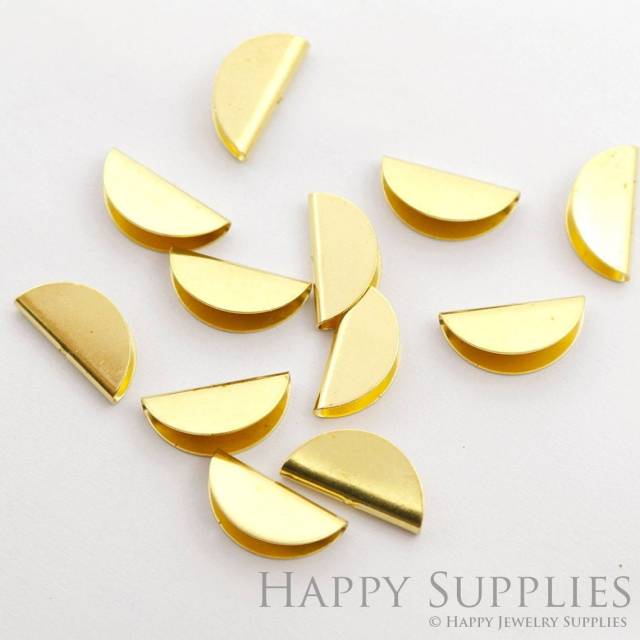 Brass Jewelry Charms, Semicircle Raw Brass Earring Charms, Brass Jewelry Pendants, Raw Brass Jewelry Findings, Brass Pendants Jewelry Wholesale (NZG190)