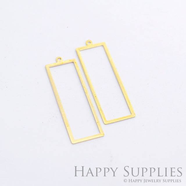 Brass Jewelry Charms, Rectangle Raw Brass Earring Charms, Brass Jewelry Pendants, Raw Brass Jewelry Findings, Brass Pendants Jewelry Wholesale (NZG177)