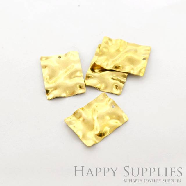 Brass Jewelry Charms, Wavy Raw Brass Earring Charms, Brass Jewelry Pendants, Raw Brass Jewelry Findings, Brass Pendants Jewelry Wholesale (NZG199)