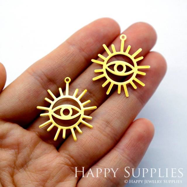 Brass Jewelry Charms, Sun Raw Brass Earring Charms, Brass Jewelry Pendants, Raw Brass Jewelry Findings, Brass Pendants Jewelry Wholesale (NZG235)