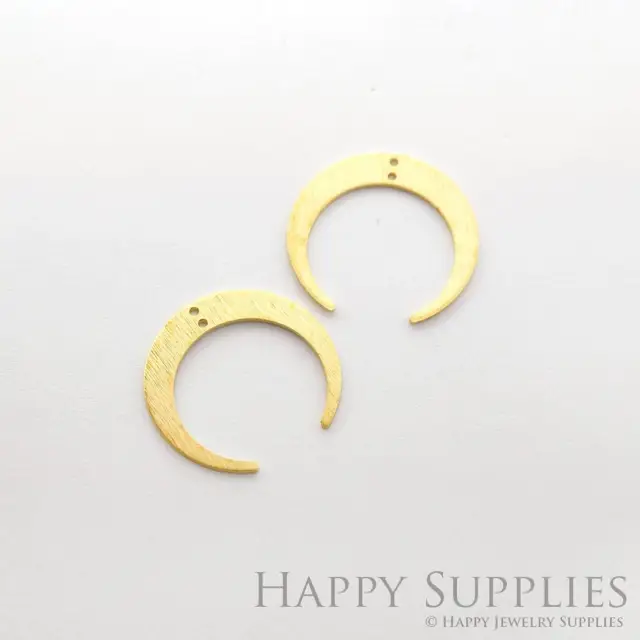 Brass Jewelry Charms, Moon Raw Brass Earring Charms, Brass Jewelry Pendants, Raw Brass Jewelry Findings, Brass Pendants Jewelry Wholesale (NZG221)