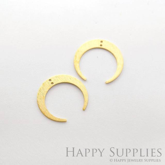 Brass Jewelry Charms, Moon Raw Brass Earring Charms, Brass Jewelry Pendants, Raw Brass Jewelry Findings, Brass Pendants Jewelry Wholesale (NZG221)