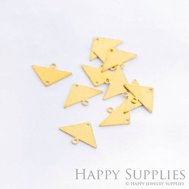 Brass Jewelry Charms, Triangle Raw Brass Earring Charms, Brass Jewelry Pendants, Raw Brass Jewelry Findings, Brass Pendants Jewelry Wholesale (NZG209)