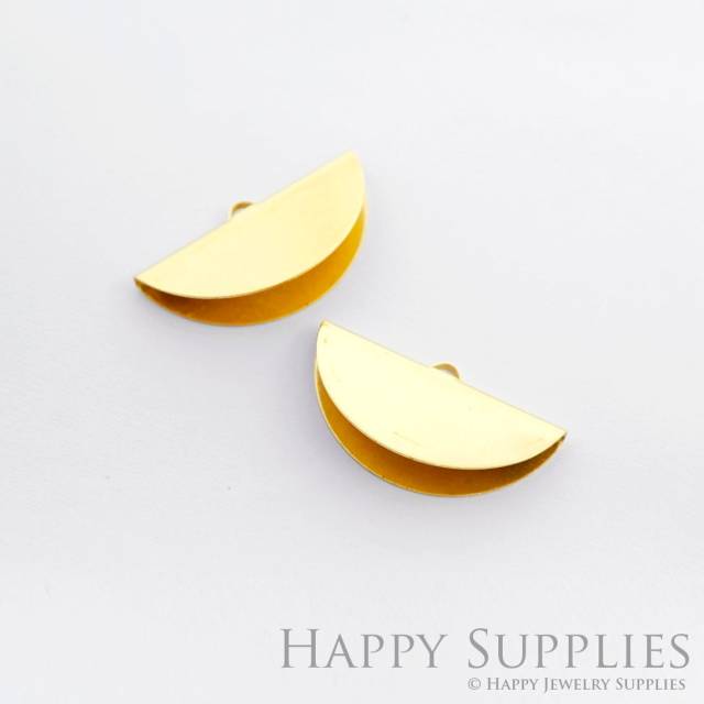 Brass Jewelry Charms, Semicircle Raw Brass Earring Charms, Brass Jewelry Pendants, Raw Brass Jewelry Findings, Brass Pendants Jewelry Wholesale (NZG203)