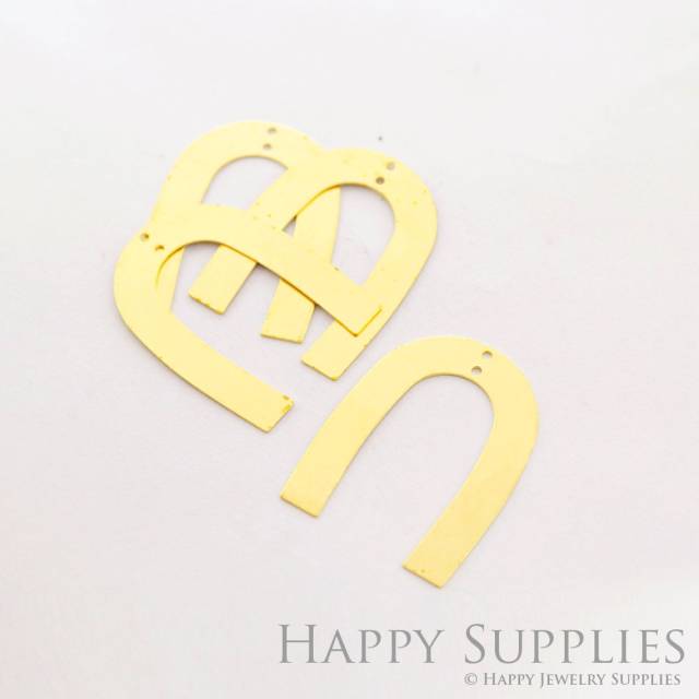 Brass Jewelry Charms, Geometric U Raw Brass Earring Charms, Brass Jewelry Pendants, Raw Brass Jewelry Findings, Brass Pendants Jewelry Wholesale (NZG213)