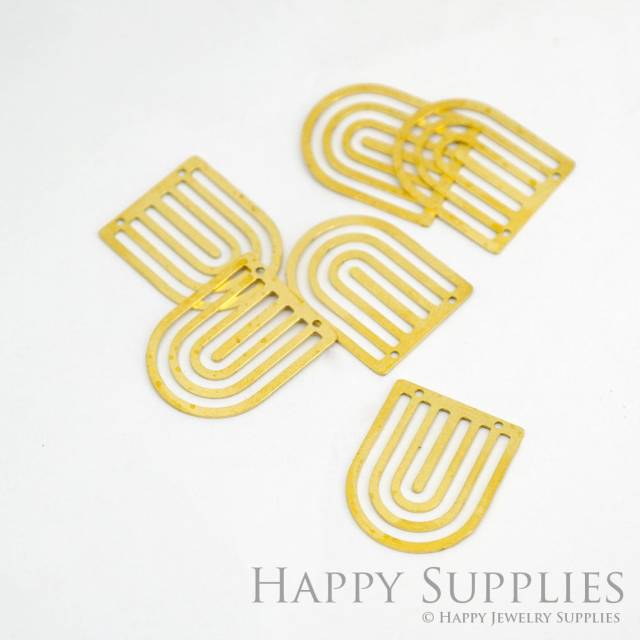 Brass Jewelry Charms, Semicircle Raw Brass Earring Charms, Brass Jewelry Pendants, Raw Brass Jewelry Findings, Brass Pendants Jewelry Wholesale (NZG225)