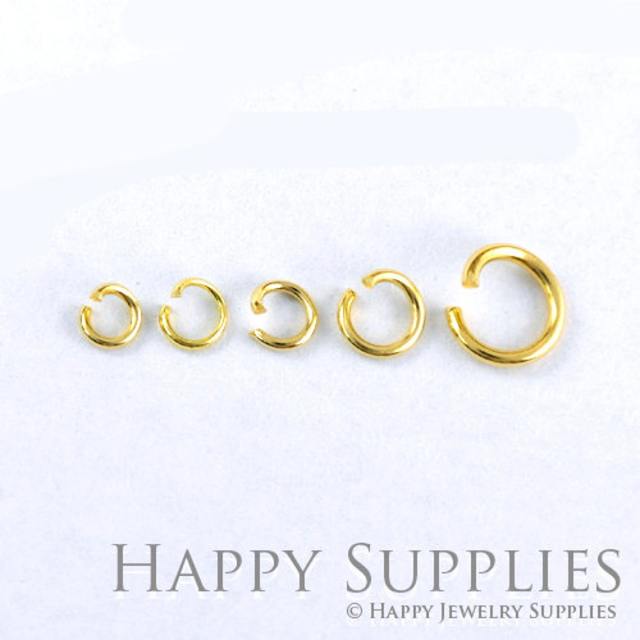 100pcs Nickel Free - High Quality 3.5mm/ 4mm/ 5mm/ 6mm/ 7mm Golden JumpRings (AD26-G)