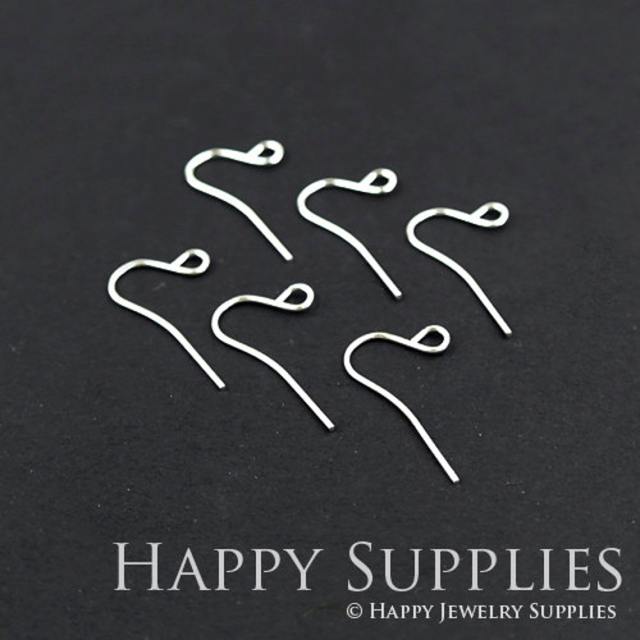 20pcs Nickel Free & Lead Free Silver Brass Hoop Earrings (ZE159-S)