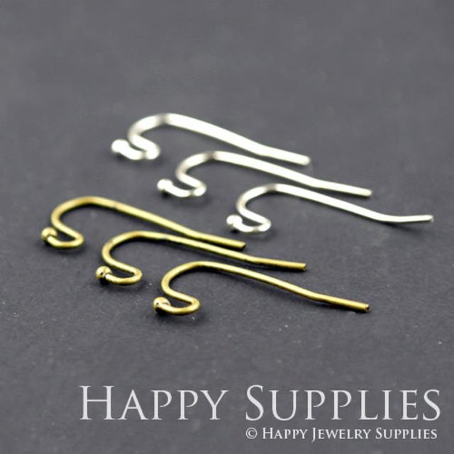 50pcs High Quality Antique Bronze/ Silver Brass Hoop Earrings (03262)