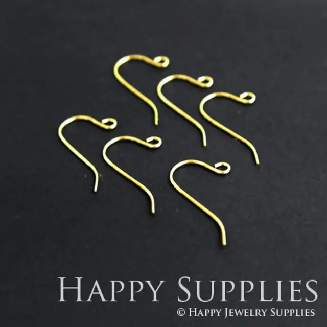 20pcs Nickel Free &amp; Lead Free Golden Brass Hoop Earrings (ZE159)