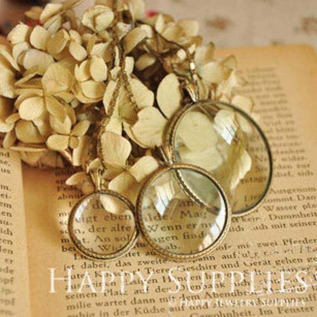 1pc 23mm/32mm/42mm Round Magnifying Glass Pendants / Charms (AN05)
